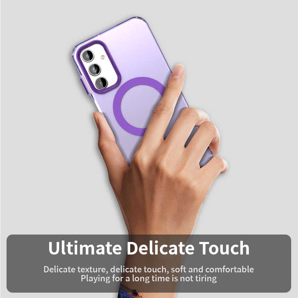 Funda MagSafe para Samsung Galaxy A55 5G A556, Techsuit, CandyCase, Morado