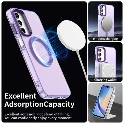 Funda MagSafe para Samsung Galaxy A55 5G A556, Techsuit, CandyCase, Morado