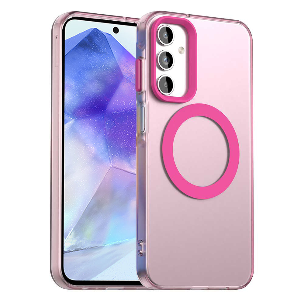 Funda MagSafe para Samsung Galaxy A55 5G A556, Techsuit, CandyCase, Rosa
