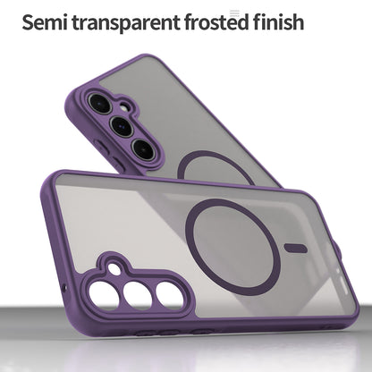 Funda MagSafe para Samsung Galaxy A55 5G A556, Techsuit, HaloFrost II, Morado