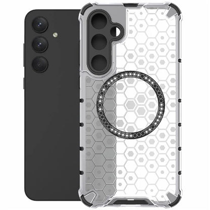 Funda MagSafe para Samsung Galaxy A55 5G A556, Techsuit, HoneyComb Shield, Blanca