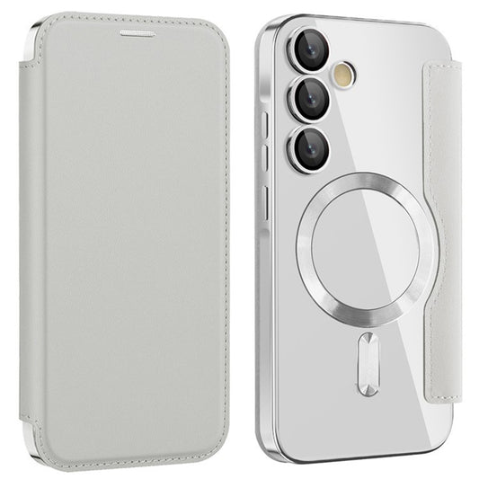 Funda MagSafe para Samsung Galaxy A55 5G A556, Techsuit, SmartMag Book, Gris