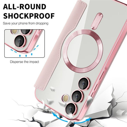 Funda MagSafe para Samsung Galaxy A55 5G A556, Techsuit, SmartMag Book, Rosa