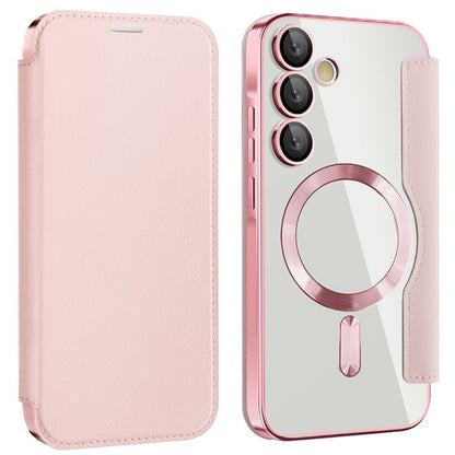 Funda MagSafe para Samsung Galaxy A55 5G A556, Techsuit, SmartMag Book, Rosa