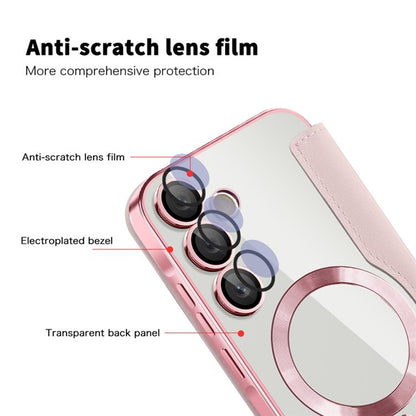 Funda MagSafe para Samsung Galaxy A55 5G A556, Techsuit, SmartMag Book, Rosa