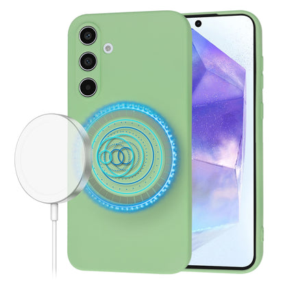 Funda MagSafe para Samsung Galaxy A55 5G A556, Techsuit, SoftFlex, Verde Claro