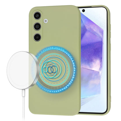 Funda MagSafe para Samsung Galaxy A55 5G A556, Techsuit, SoftFlex, Matcha