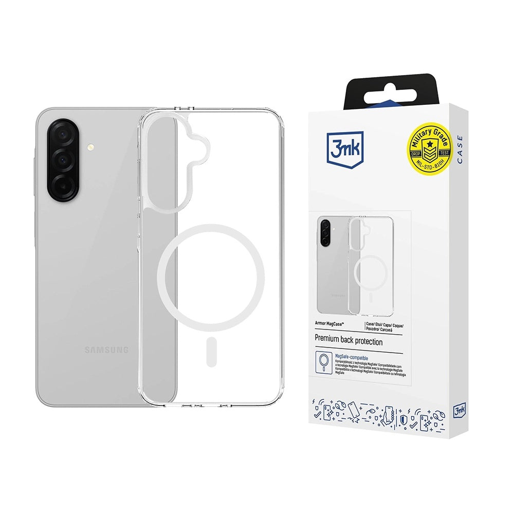 Funda MagSafe para Samsung Galaxy A56 A566 / A36 A366, 3MK, Armor MagCase, Transparente
