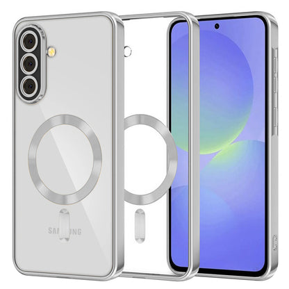 Funda MagSafe para Samsung Galaxy A56 A566 / A36 A366, Techsuit, Luxury Crystal, Plateada
