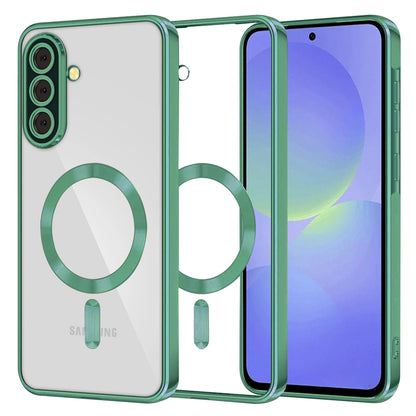 Funda MagSafe para Samsung Galaxy A56 A566 / A36 A366, Techsuit, Luxury Crystal, Verde Claro