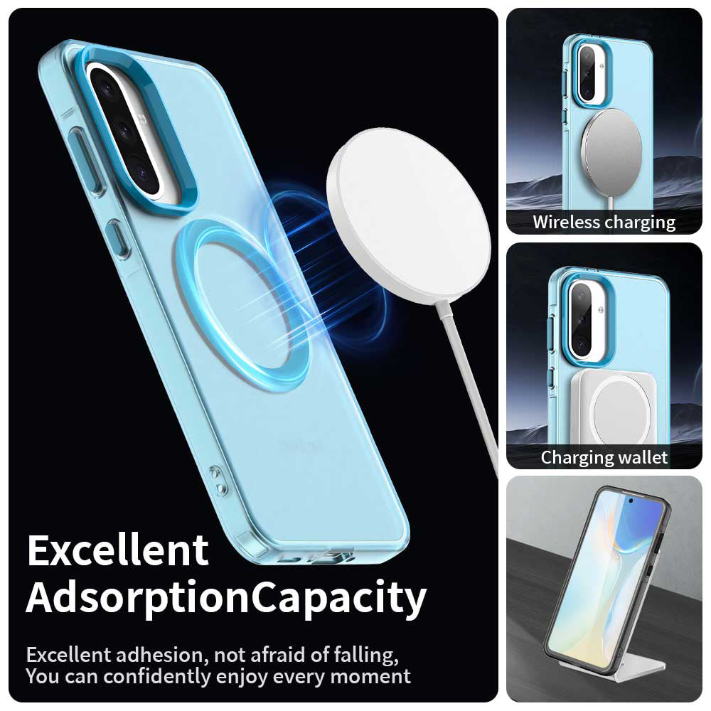 MagSafe Case for Samsung Galaxy A56 A566, Techsuit, CandyCase, Blue