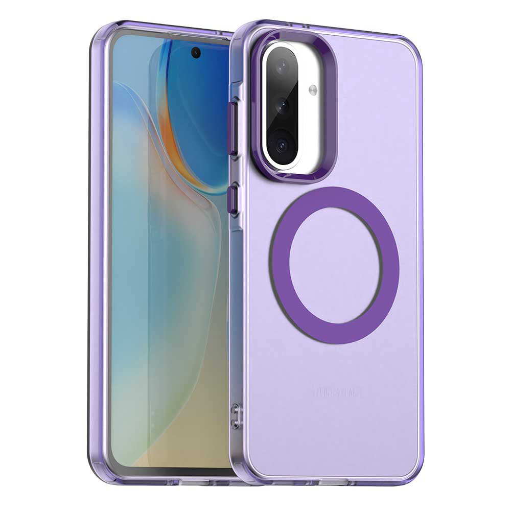 Funda MagSafe para Samsung Galaxy A56 A566, Techsuit, CandyCase, Morado