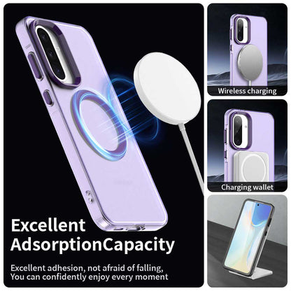 Funda MagSafe para Samsung Galaxy A56 A566, Techsuit, CandyCase, Morado