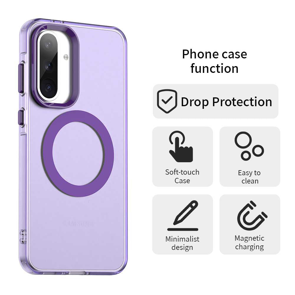 Funda MagSafe para Samsung Galaxy A56 A566, Techsuit, CandyCase, Morado
