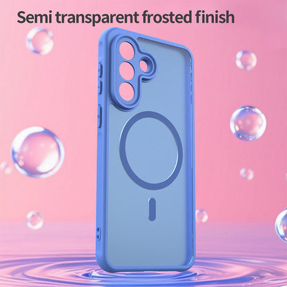 Funda MagSafe para Samsung Galaxy A56 A566, Techsuit, HaloFrost II, Azul.