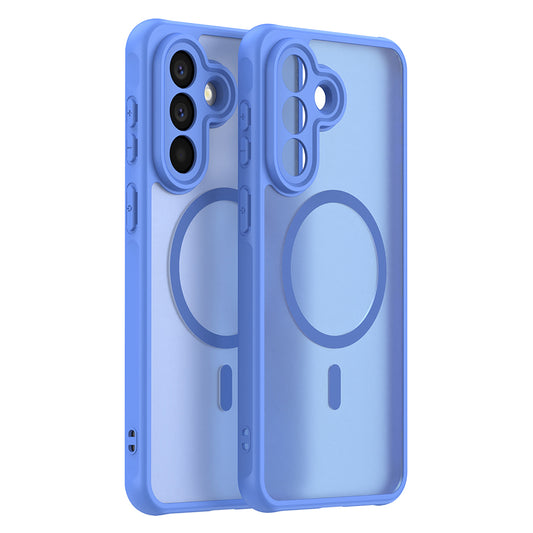 Funda MagSafe para Samsung Galaxy A56 A566, Techsuit, HaloFrost II, Azul.