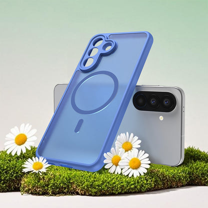 Funda MagSafe para Samsung Galaxy A56 A566, Techsuit, HaloFrost II, Azul.