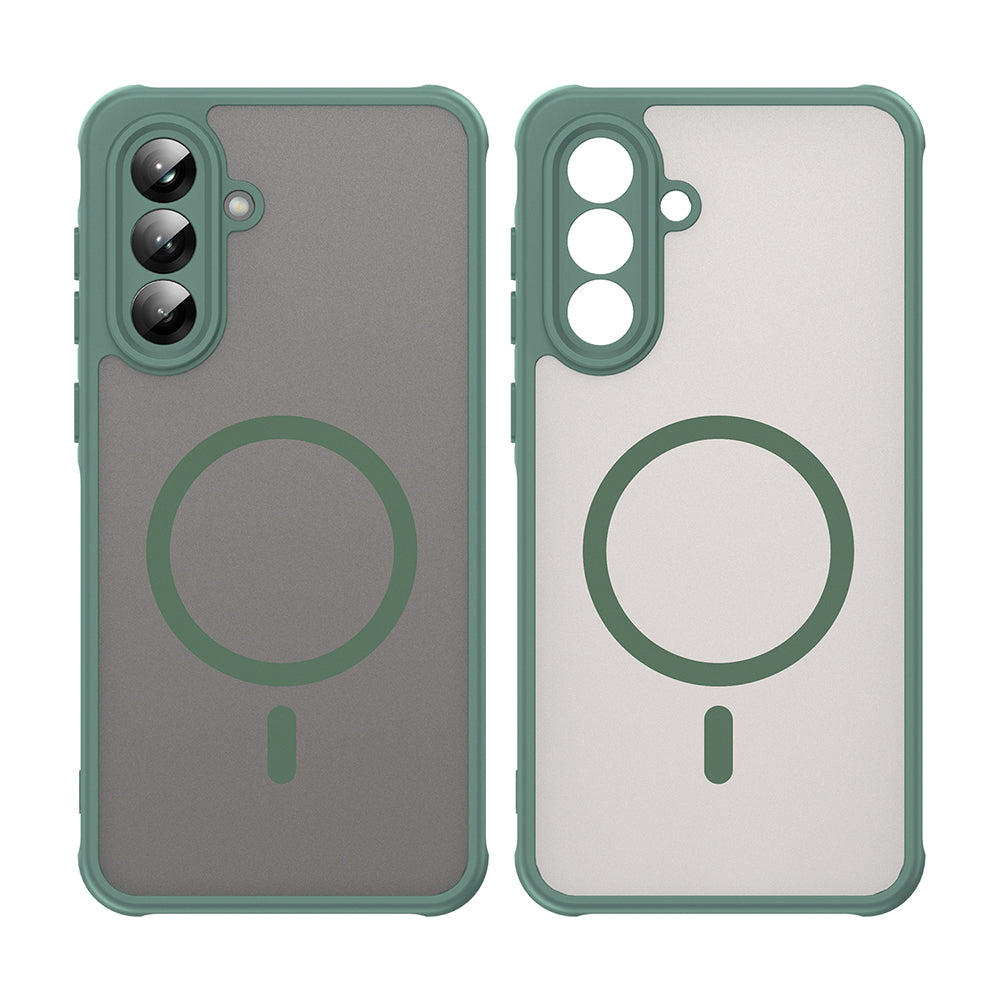 MagSafe Case for Samsung Galaxy A56 A566, Techsuit, HaloFrost II, Green