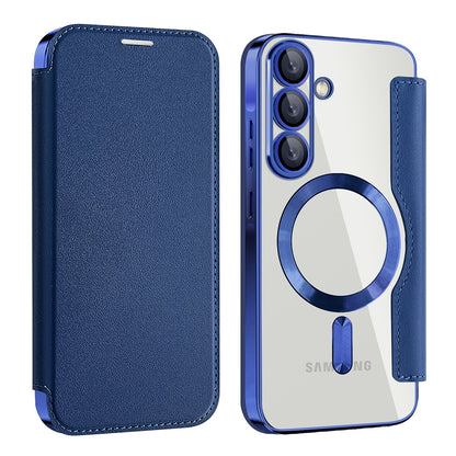 Funda MagSafe para Samsung Galaxy A56 A566, Techsuit, SmartMag Book, Azul