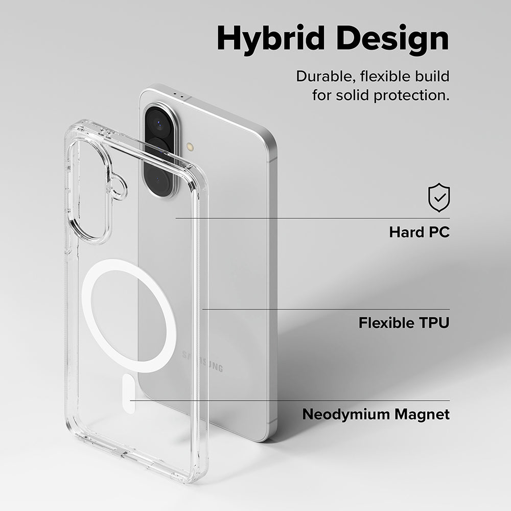 Funda MagSafe para Samsung Galaxy A57 5G, Ringke, Fusion, Transparente