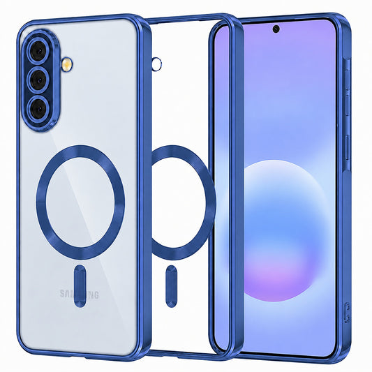 Funda MagSafe para Samsung Galaxy A57 5G, Techsuit, Luxury Crystal, Azul Oscuro