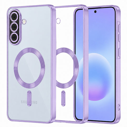 Funda MagSafe para Samsung Galaxy A57 5G, Techsuit, Luxury Crystal, Morado Claro