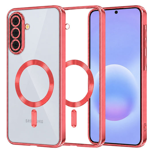 Funda MagSafe para Samsung Galaxy A57 5G, Techsuit, Luxury Crystal, Roja