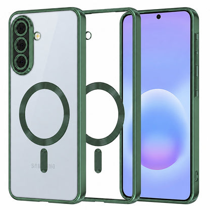 Funda MagSafe para Samsung Galaxy A57 5G, Techsuit, Luxury Crystal, Verde Oscuro