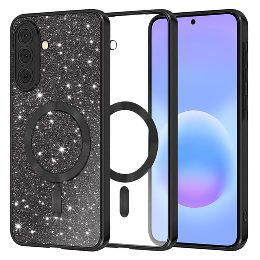 Funda MagSafe para Samsung Galaxy A57 5G, Techsuit, Luxury Glitter, Negra