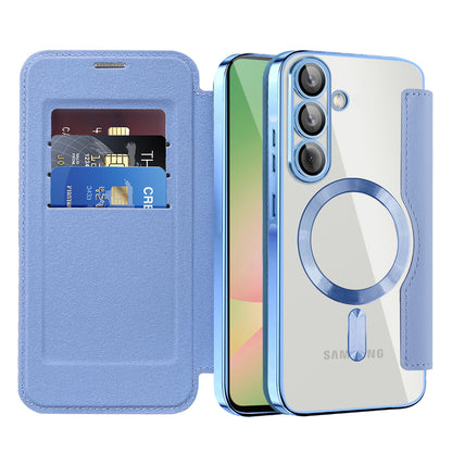 Funda MagSafe para Samsung Galaxy A57 5G, Techsuit, SmartMag Book, Azul