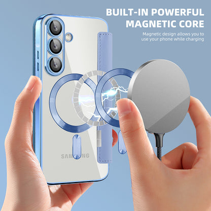 Funda MagSafe para Samsung Galaxy A57 5G, Techsuit, SmartMag Book, Azul