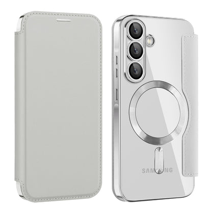 Funda MagSafe para Samsung Galaxy A57 5G, Techsuit, SmartMag Book, Gris