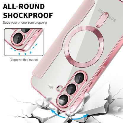 Funda MagSafe para Samsung Galaxy A57 5G, Techsuit, SmartMag Book, Rosa