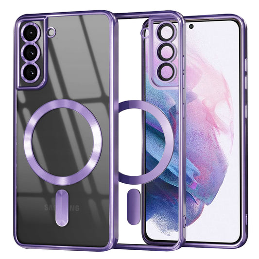 Funda MagSafe para Samsung Galaxy S21+ 5G G996, Techsuit, Luxury Crystal, Morado Claro
