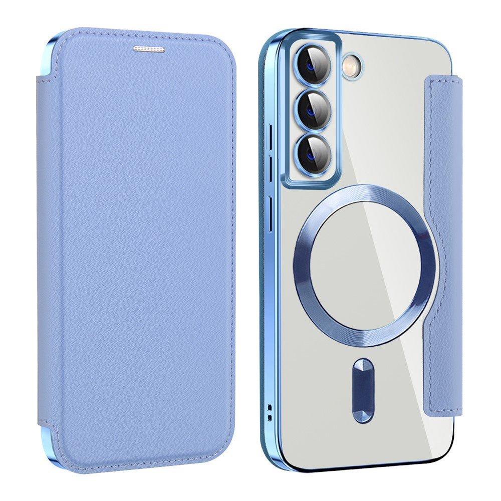 Funda MagSafe para Samsung Galaxy S22 5G S901, Techsuit, SmartMag Book, Azul