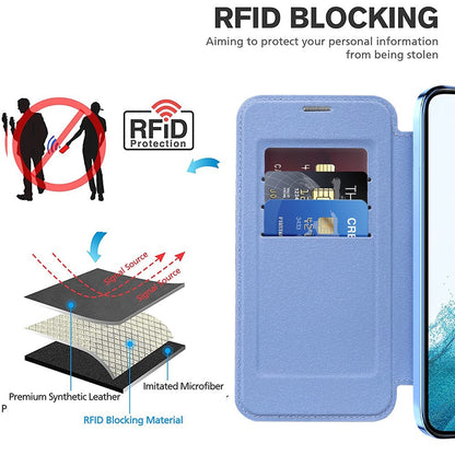 Funda MagSafe para Samsung Galaxy S22 5G S901, Techsuit, SmartMag Book, Azul