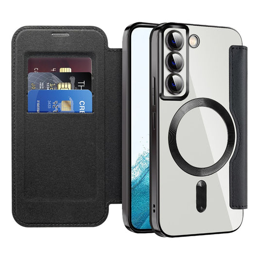 Funda MagSafe para Samsung Galaxy S22 5G S901, Techsuit, SmartMag Book, Negra