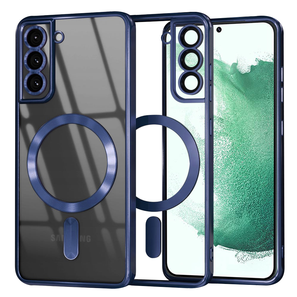 Funda MagSafe para Samsung Galaxy S22+ 5G S906, Techsuit, Luxury Crystal, Azul Oscuro