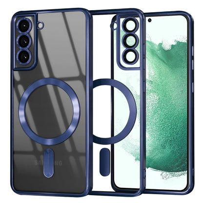 Funda MagSafe para Samsung Galaxy S22+ 5G S906, Techsuit, Luxury Crystal, Azul Oscuro