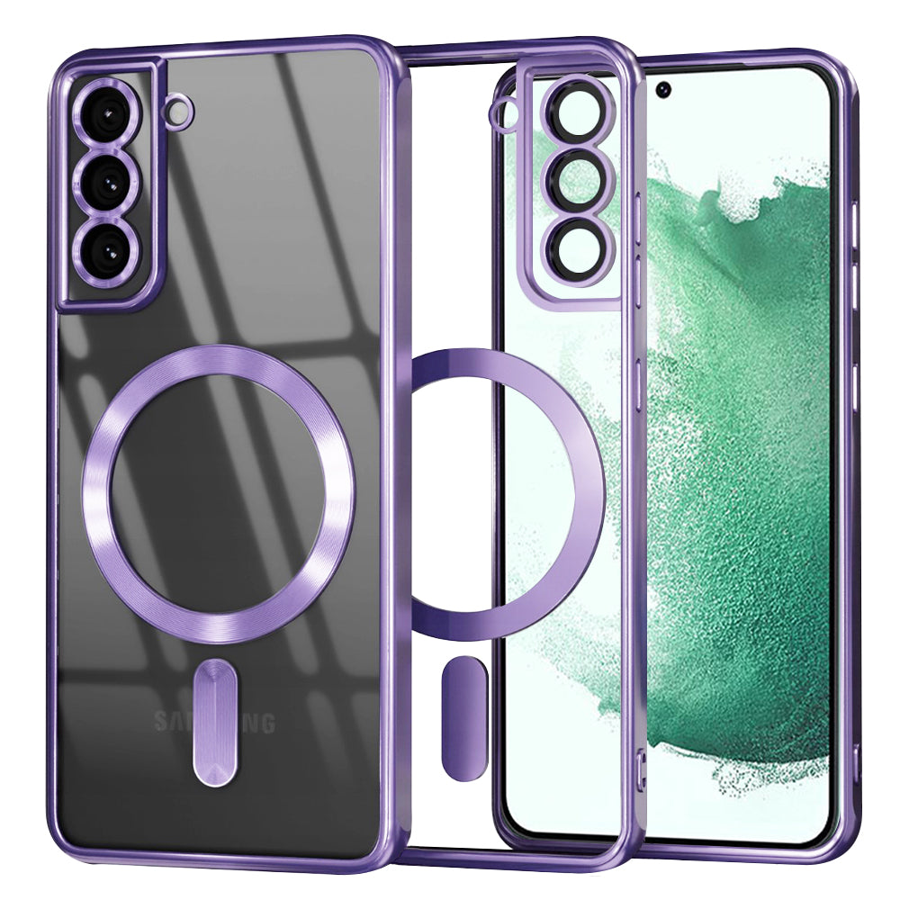 MagSafe Case for Samsung Galaxy S22+ 5G S906, Techsuit, Luxury Crystal, Light Purple