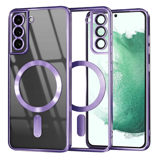 Funda MagSafe para Samsung Galaxy S22+ 5G S906, Techsuit, Luxury Crystal, Morado Claro