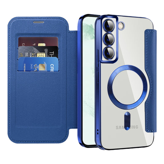 Funda MagSafe para Samsung Galaxy S22+ 5G S906, Techsuit, SmartMag Book, Azul
