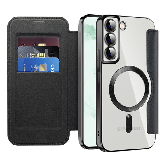 Funda MagSafe para Samsung Galaxy S22+ 5G S906, Techsuit, SmartMag Book, Negra