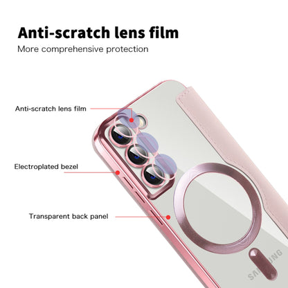 Funda MagSafe para Samsung Galaxy S22+ 5G S906, Techsuit, SmartMag Book, Rosa
