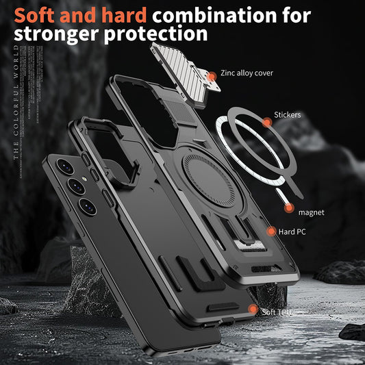 Funda MagSafe para Samsung Galaxy S23 FE S711, Techsuit, CamVault, Negra