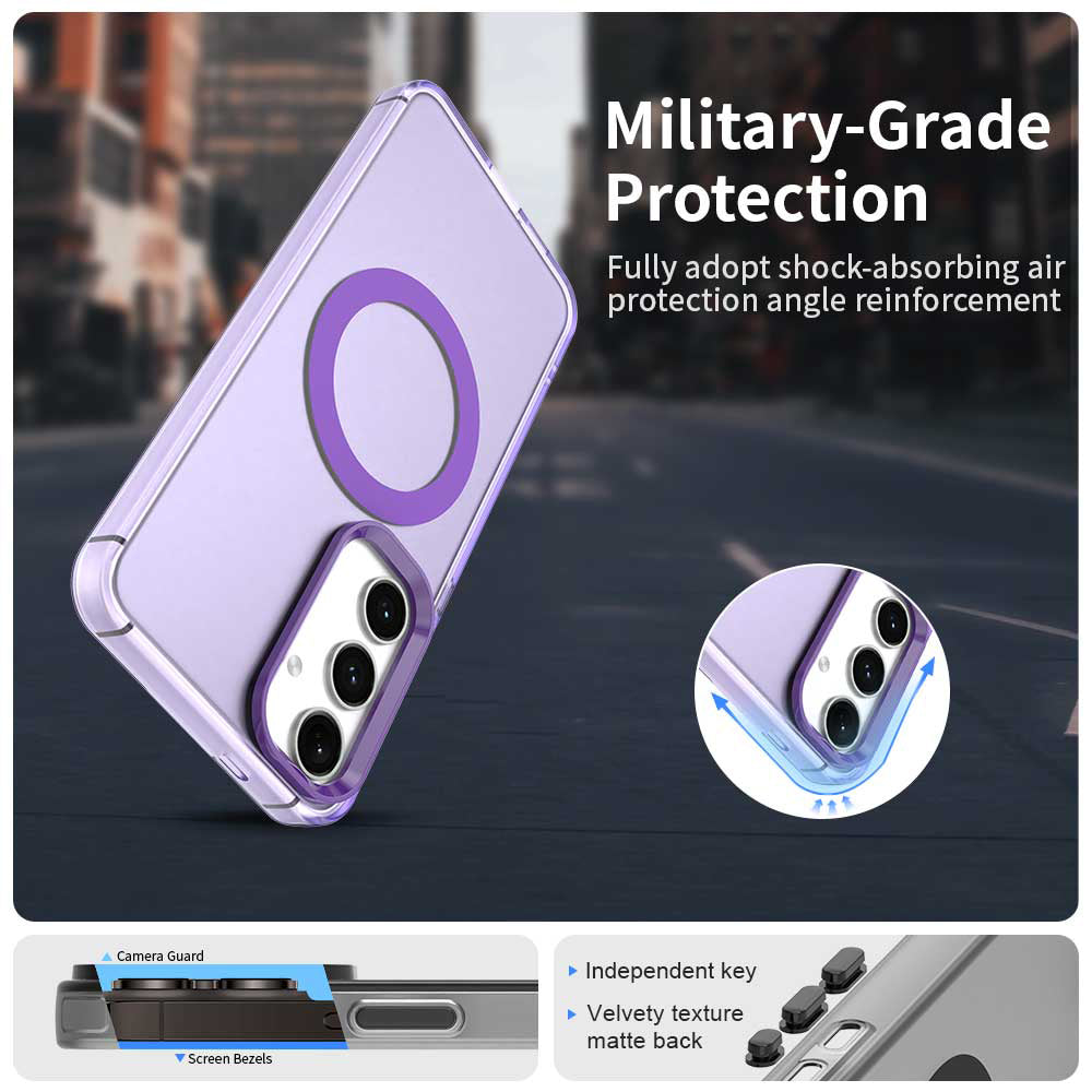 Funda MagSafe para Samsung Galaxy S23 FE S711, Techsuit, CandyCase, Morado