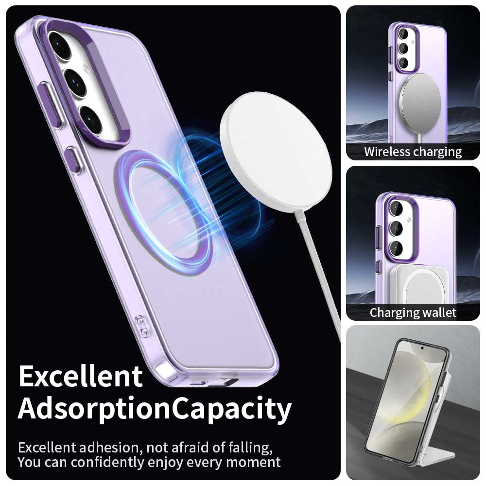 Funda MagSafe para Samsung Galaxy S23 FE S711, Techsuit, CandyCase, Morado