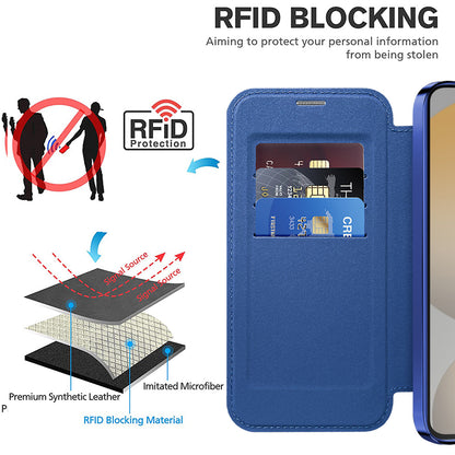 Funda MagSafe para Samsung Galaxy S23 FE S711, Techsuit, SmartMag Book, Azul