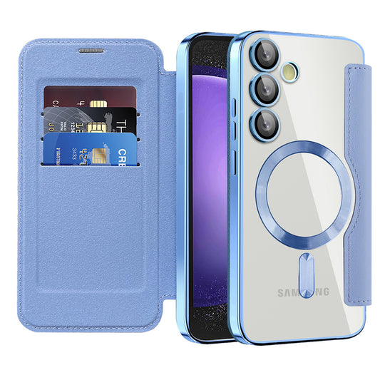Funda MagSafe para Samsung Galaxy S23 FE S711, Techsuit, SmartMag Book, Azul