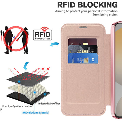 Funda MagSafe para Samsung Galaxy S23 FE S711, Techsuit, SmartMag Book, Rosa